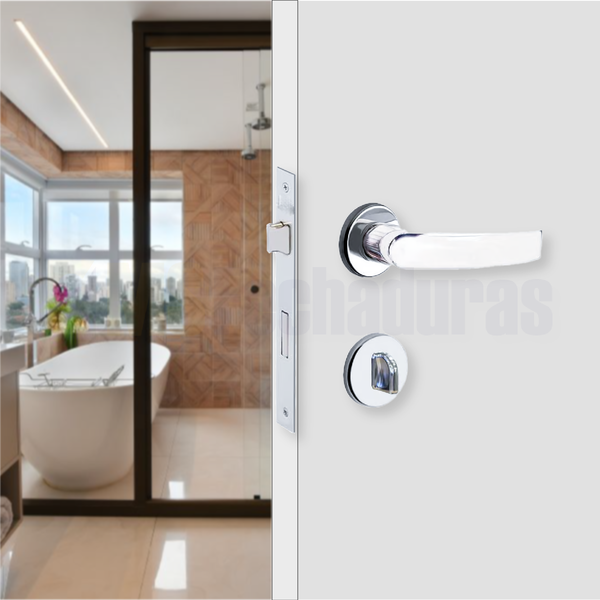 Fechadura Para Porta De Abrir De Banheiro MZ 950 Maq 55mm Papaiz